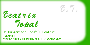 beatrix topal business card